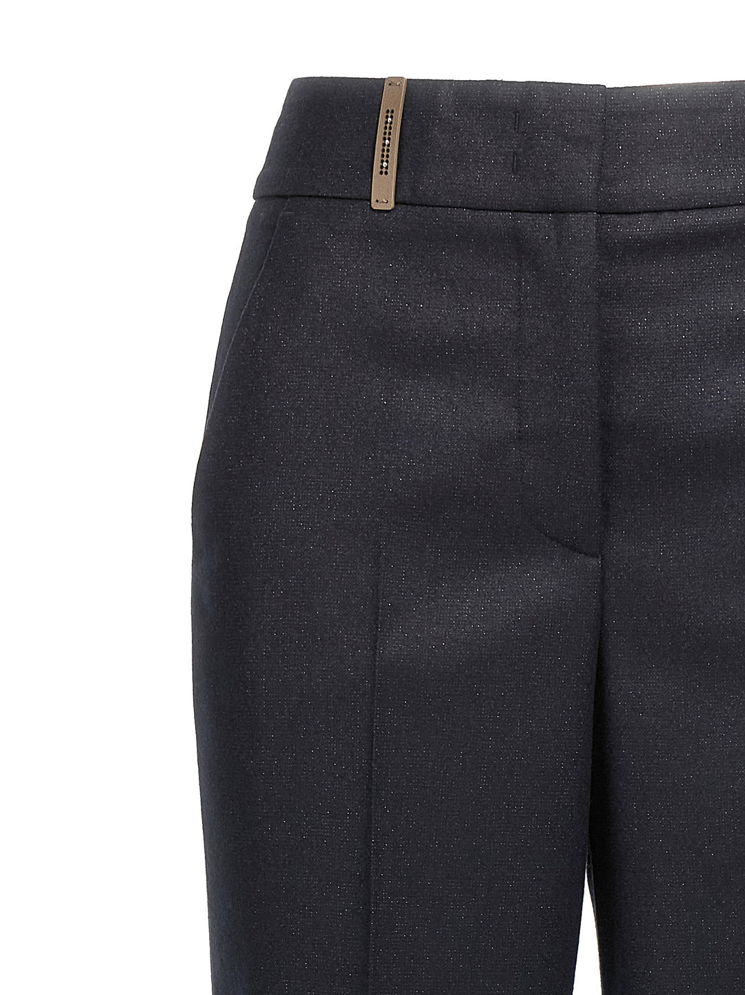 Peserico Lurex Flannel Pants - Blue | 2c57b778081943795c01c9f6e997c7e2426dbf02