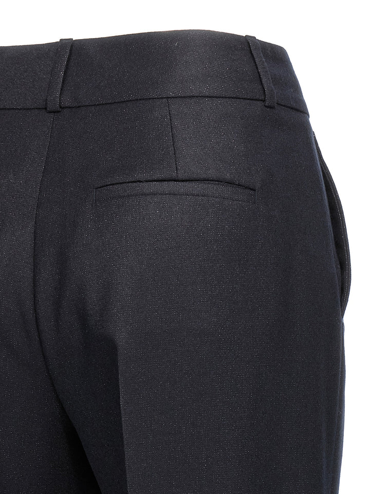 Peserico Lurex Flannel Pants - Blue | 76b5056f85dfaabc9df49940964d4fc60cbd83f3