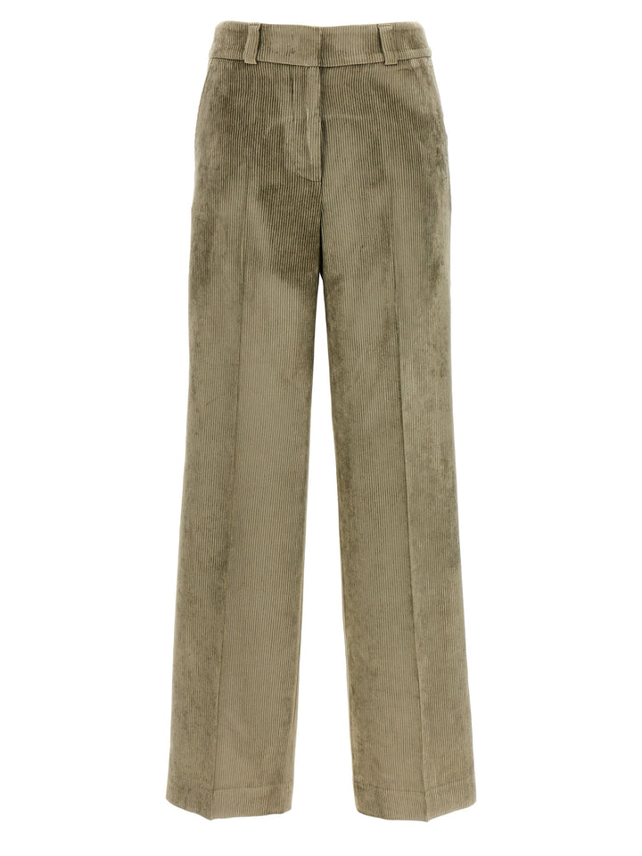Peserico Corduroy Trousers Pants - Green | aa17a7e7fc052d058c352f9072a70d49d874b96e