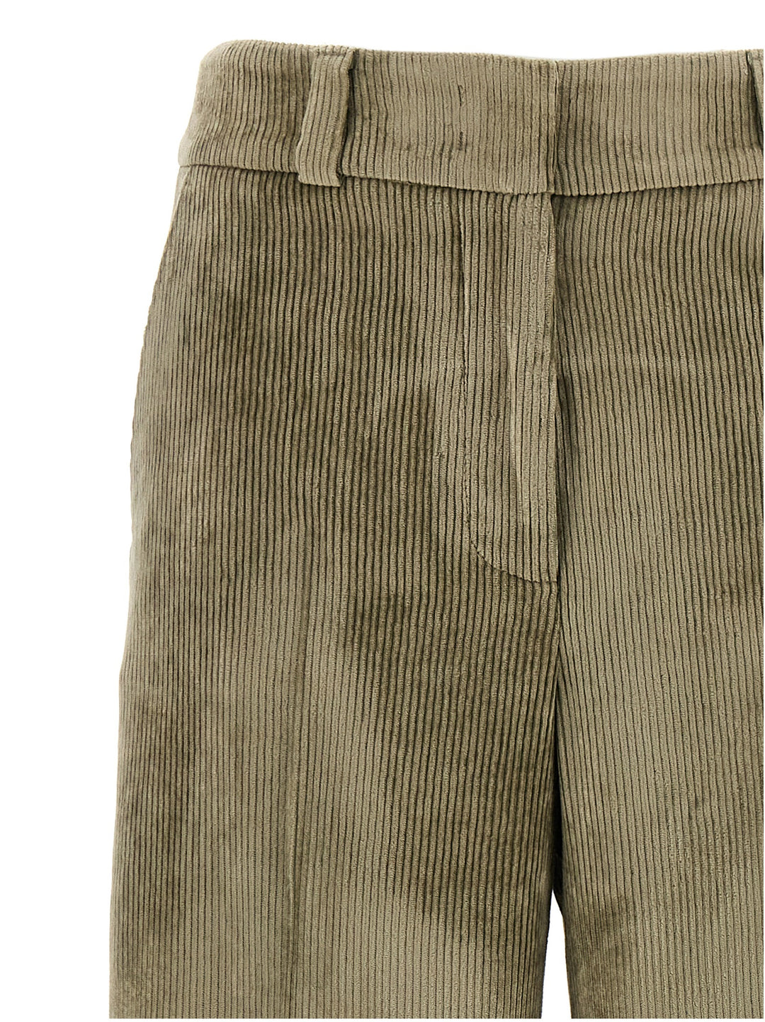 Peserico Corduroy Trousers Pants - Green | 9691c92f10547f59ffbb419aef8e2364e0383991