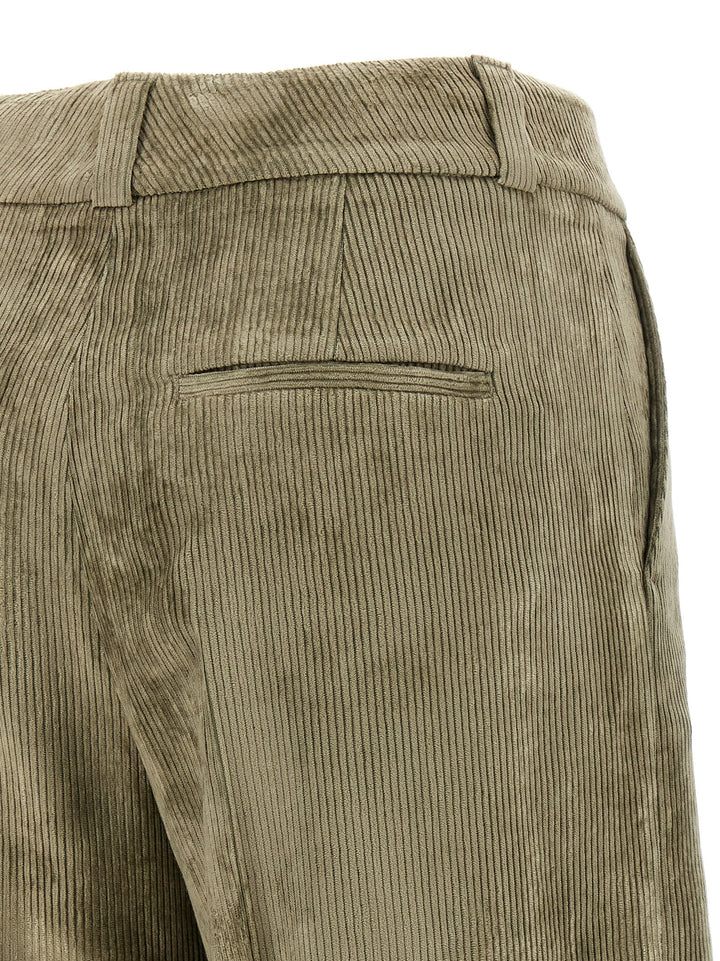 Peserico Corduroy Trousers Pants - Green | 35ac28200d160225ddabfea0835a0df4374e5c53