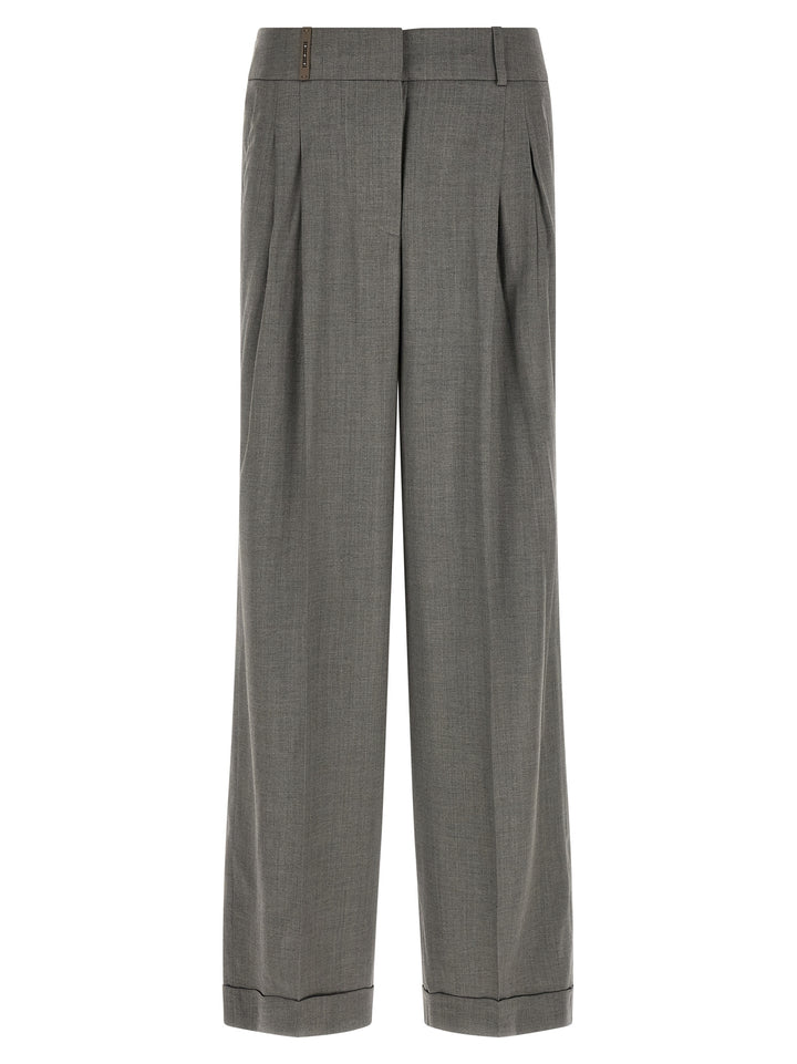 Peserico Palazzo Pants - Gray | 28770bbabde0773fb77089cda7037f4571332fb5