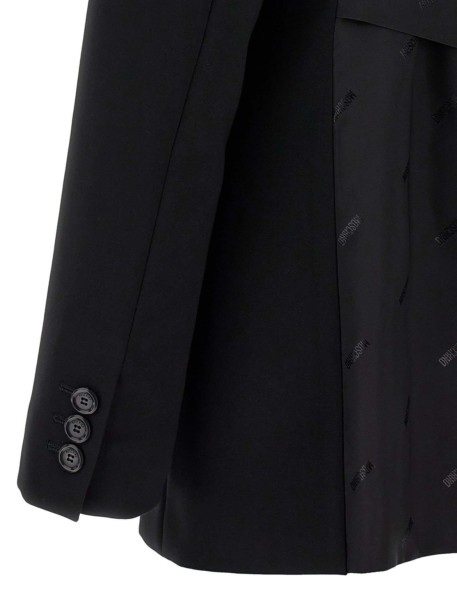 Moschino Single-Breasted Martingale Blazer Black - Wanan Luxury