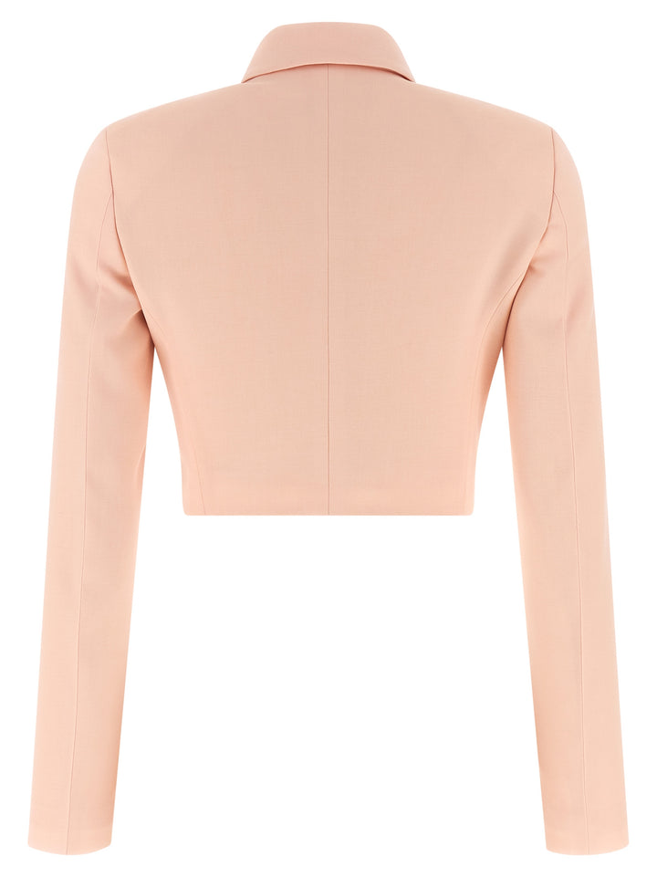 Alberta Ferretti Tropical Wool Blazer BlazerS - Pink | 2be22faa2187b20dd5dcb8aab8dc0dcbf58f9a52