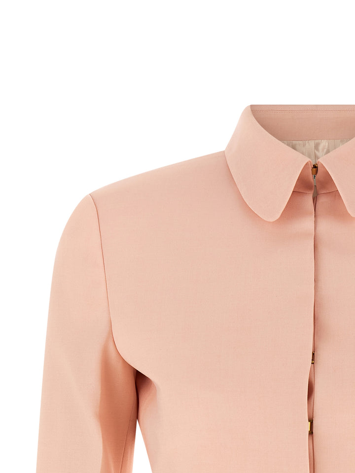 Alberta Ferretti Tropical Wool Blazer BlazerS - Pink | 8e5177da8dbe0f8e79b3d5395bbb2e27e9962361