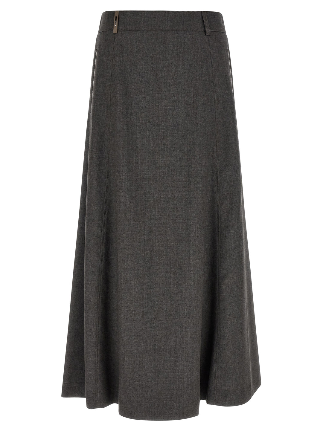 Peserico Flared Skirt With Loops Skirts - Gray | ae93341483a294da04599e44c601fc36be8e8b5f