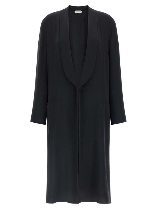 Silk Georgette Coat Coats And Trench Coats Black