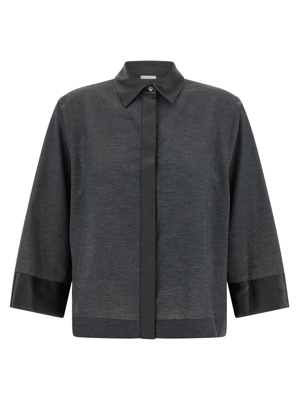Jersey Shirt Shirt And Blouse Gray