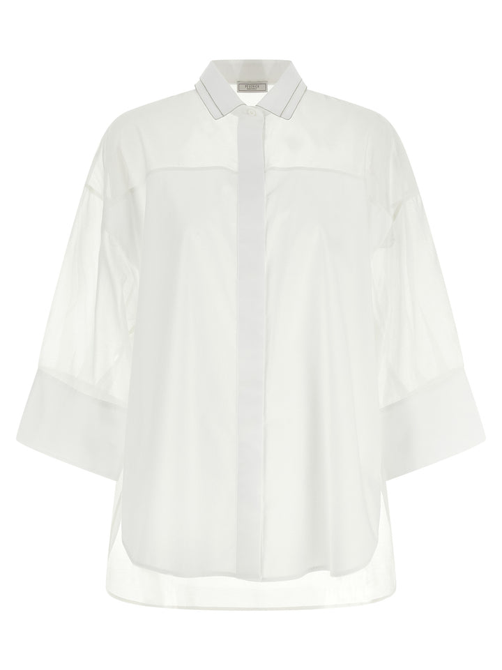 Peserico Organza Shirt Shirt and Blouse - White | dfa438556657de16b584b861c8e16316c225e845