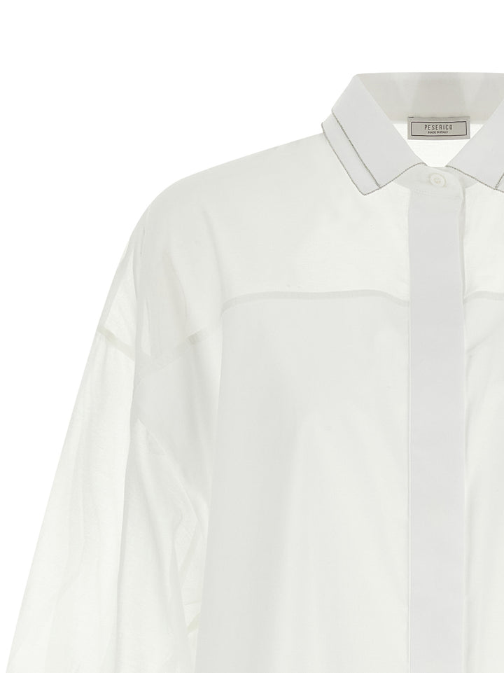 Peserico Organza Shirt Shirt and Blouse - White | 6ebc74f9c9195fe29dc64f98c5e568119731b184