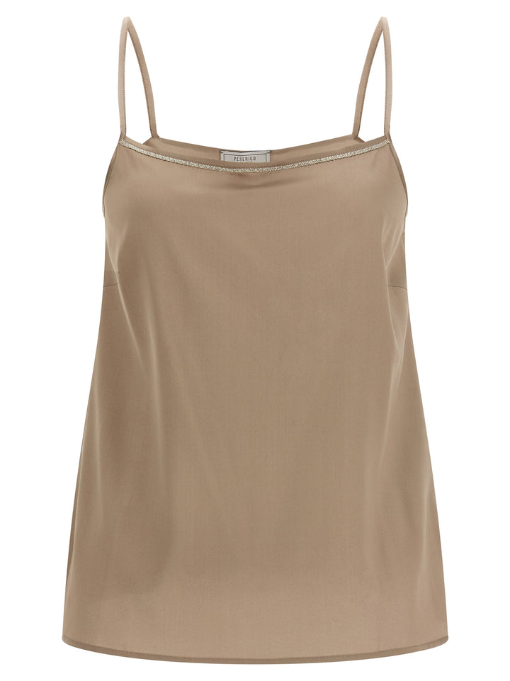 Peserico Punto Luce Tops - Brown | e88ece92fec82dde59153d86f7082fda6e7da149