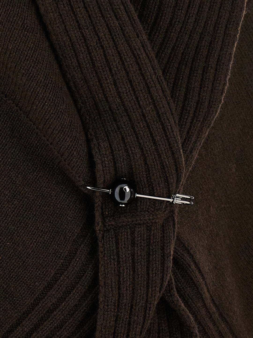 Alberta Ferretti Brooch Cardigan Sweaters and Cardigans - Brown | 8d11ab5f88a9eac5be6576a33216a60c64897e8c