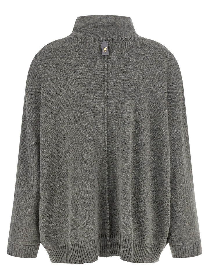 Alberta Ferretti Central Stitching Sweater Sweaters and Cardigans - Gray | 1f982da2557385eda8ebd56909c08c655a679999