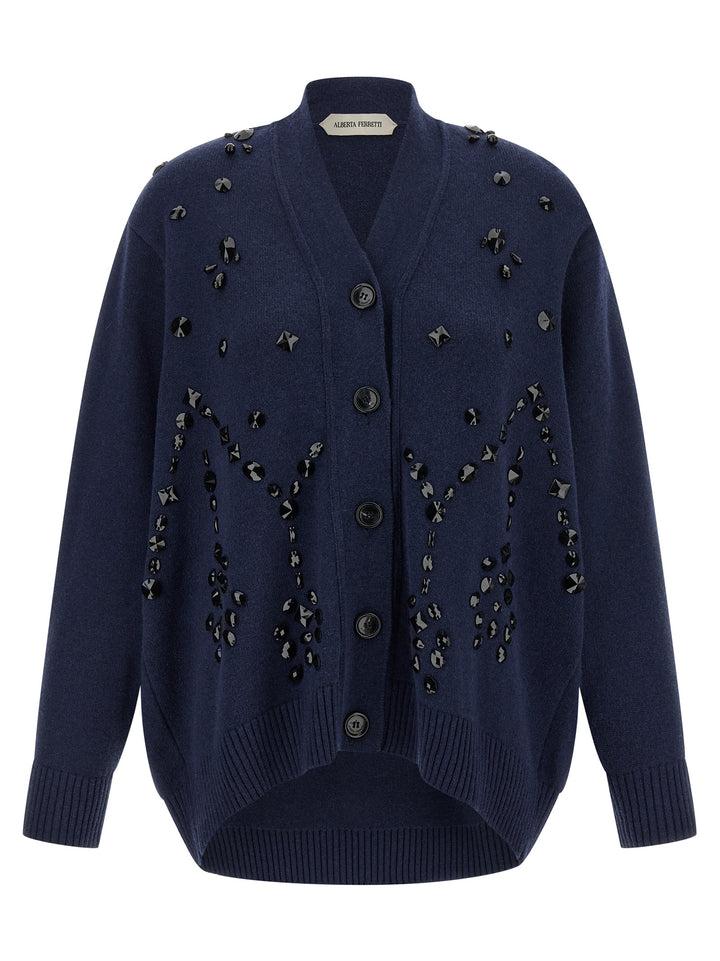 Alberta Ferretti Embroidery Cardigan Sweaters and Cardigans - Blue | a2890ade5053c8aae72a45aa92fe38210bed4ea5