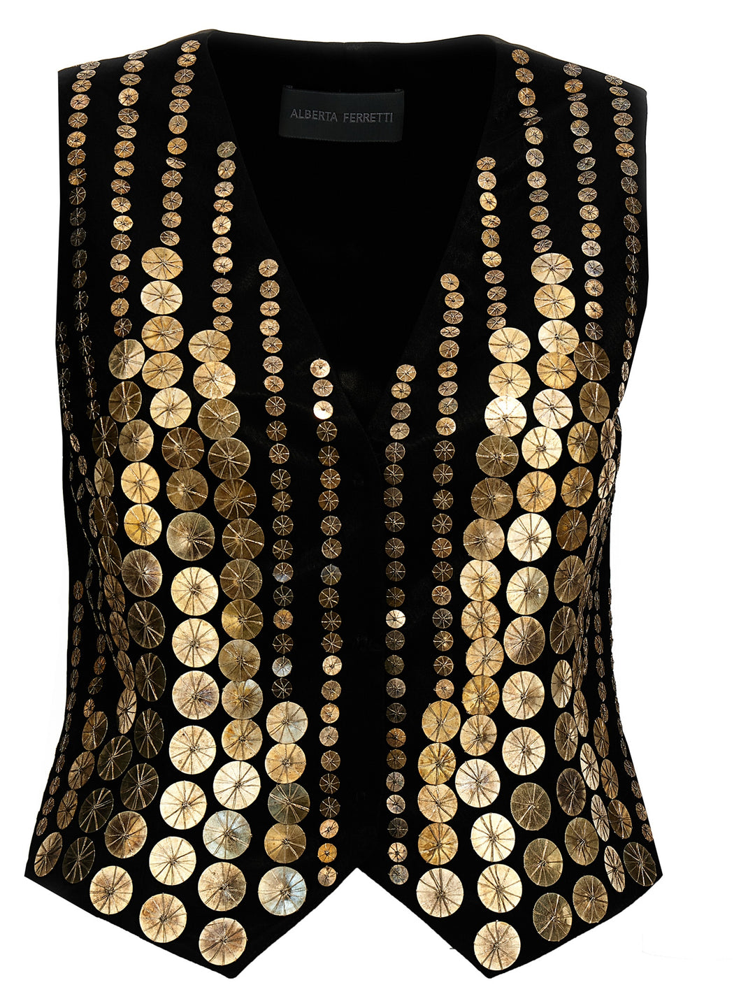 Sequin Vest Gilet Black