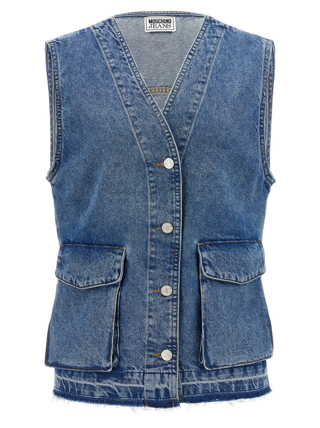 Denim Vest Gilet Light Blue