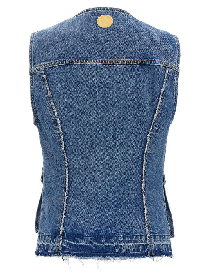 Denim Vest Gilet Light Blue