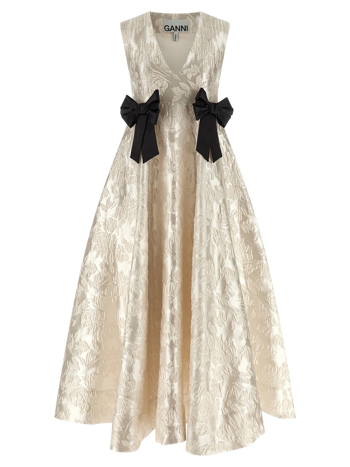 Ganni Cloque V-Neck Skirts - White | 7e0d9968c20086eefe7c2df12f4c3309c25cb8a4