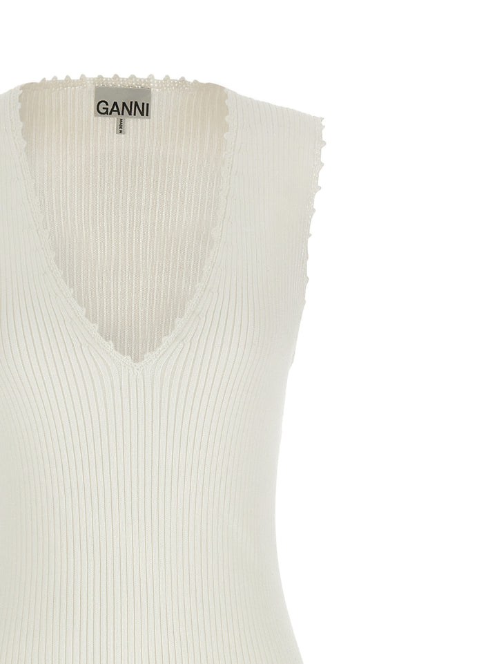 Ganni Cotton Crochet Dresses - White | 9c0f19b392d322d0717df9893765d5064cdd1123