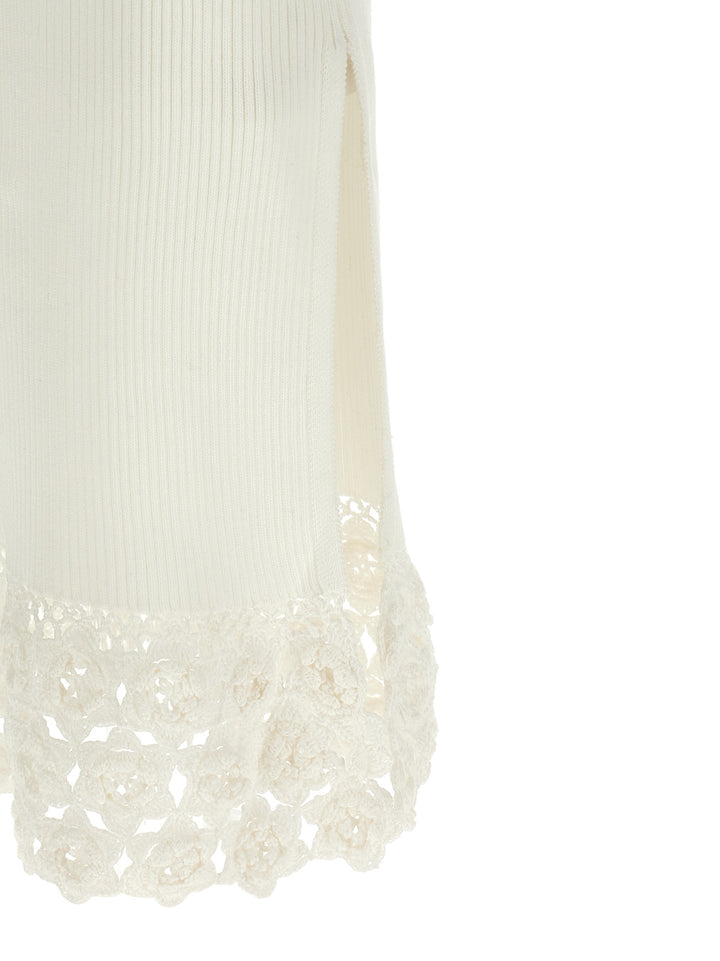 Ganni Cotton Crochet Dresses - White | 28f3b3d477c8ff75920d8c4f09518f7e77340027