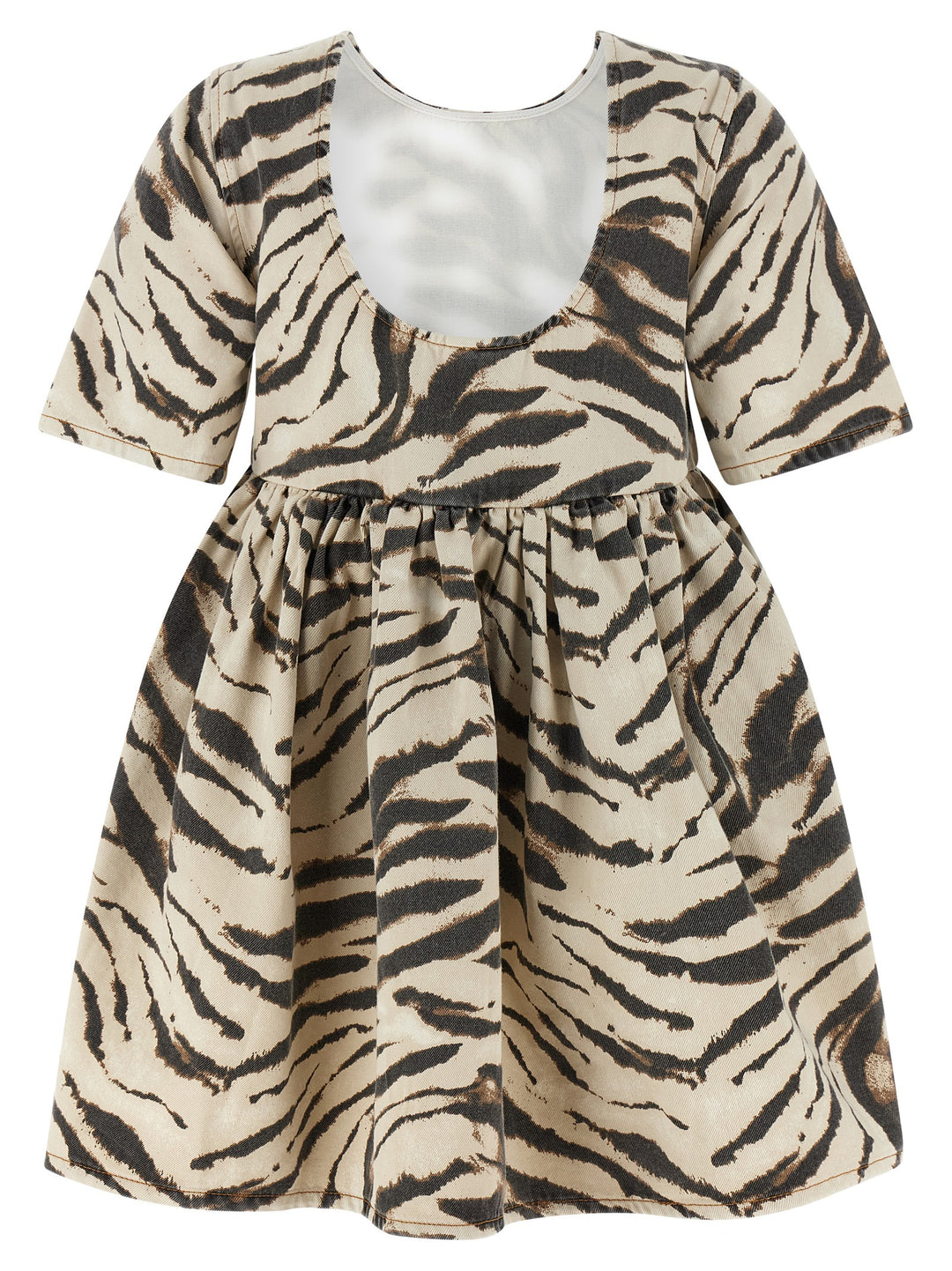 Ganni Zebra Denim Dresses - Multicolor | 61c17346a81a42c48b59f36699d16f731b578793