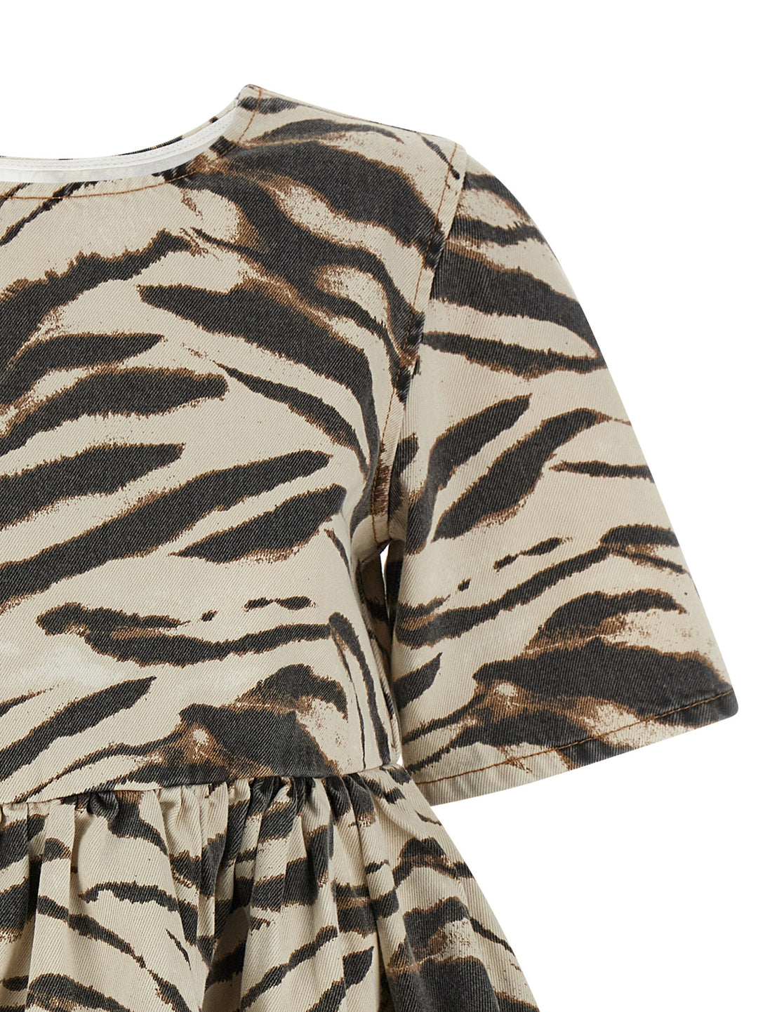 Ganni Zebra Denim Dresses - Multicolor | ae5745b4f9460a2ec7f52bac34252207185a1567