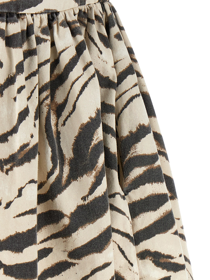 Ganni Zebra Denim Dresses - Multicolor | 6811a8725880056415730fc52264e72e7d1393da