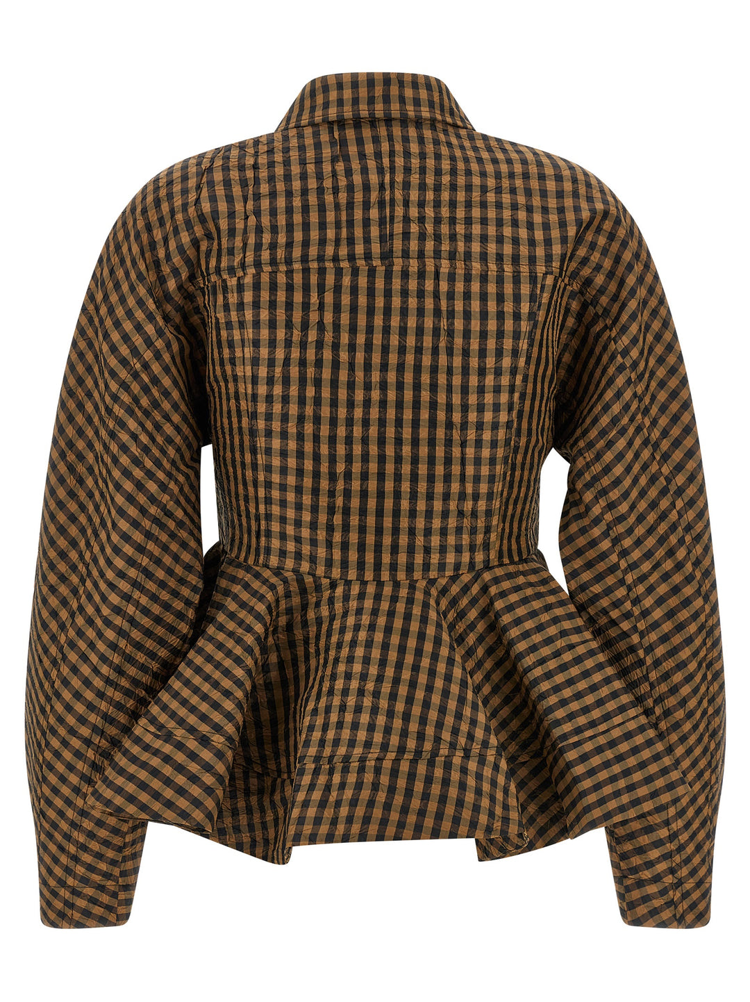 Ganni Crinckled Taffetà Shirt and Blouse - Brown | 53bfe22527b7b54f428e5087332191539439b639