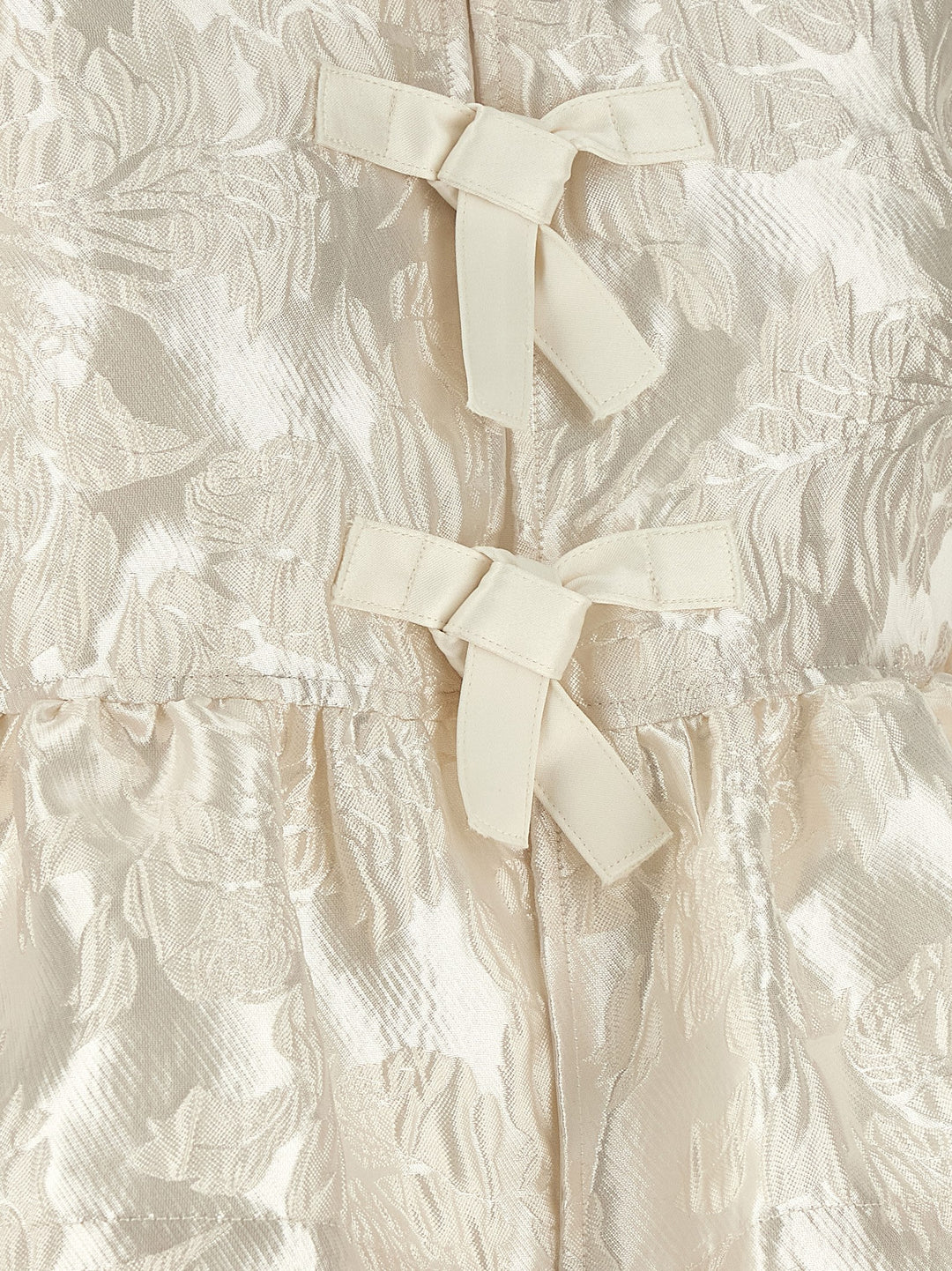 Ganni Satin Peplum Shirt and Blouse - White | 981df859d49651357658e2db85119a8e23c7264c