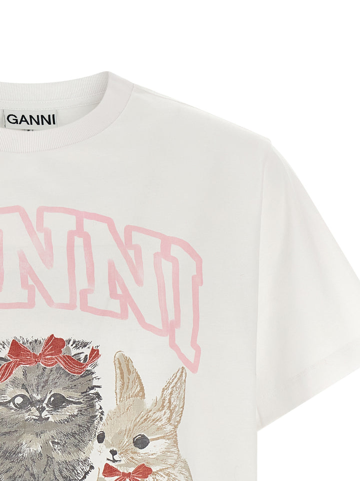 Ganni Printed T-shirt - White | 3b86c75dfc4a7d7bbc97076eaa6e1a55c91d778e