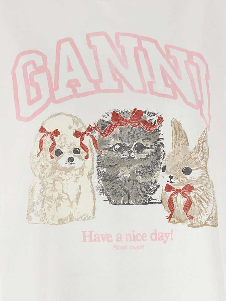 Ganni Printed T-shirt - White | f125c632962d936f975ba4dce26732c8d5002b2c
