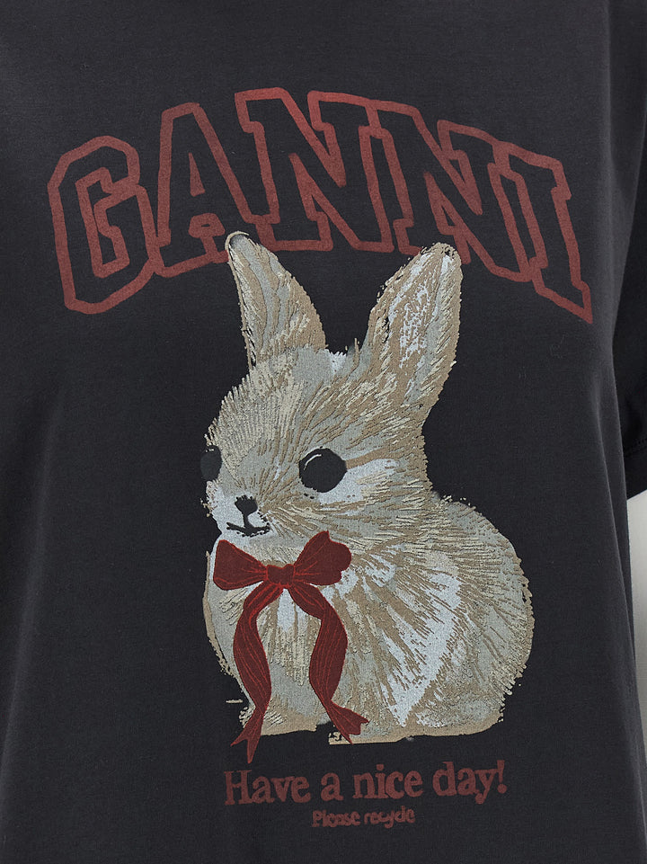 Ganni Printed T-shirt - Black | 46eaf53cd1bddfe05d54bd25bbb88f6670f706f7