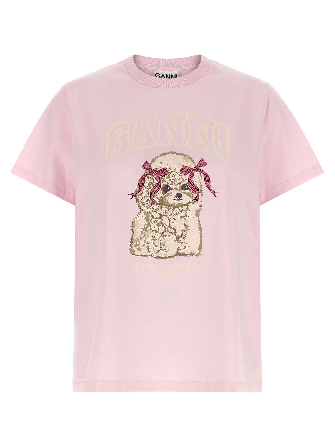 Ganni Printed T-shirt - Pink | efa1bfe68d47b9683aca74d2bcaa2425d782c5aa