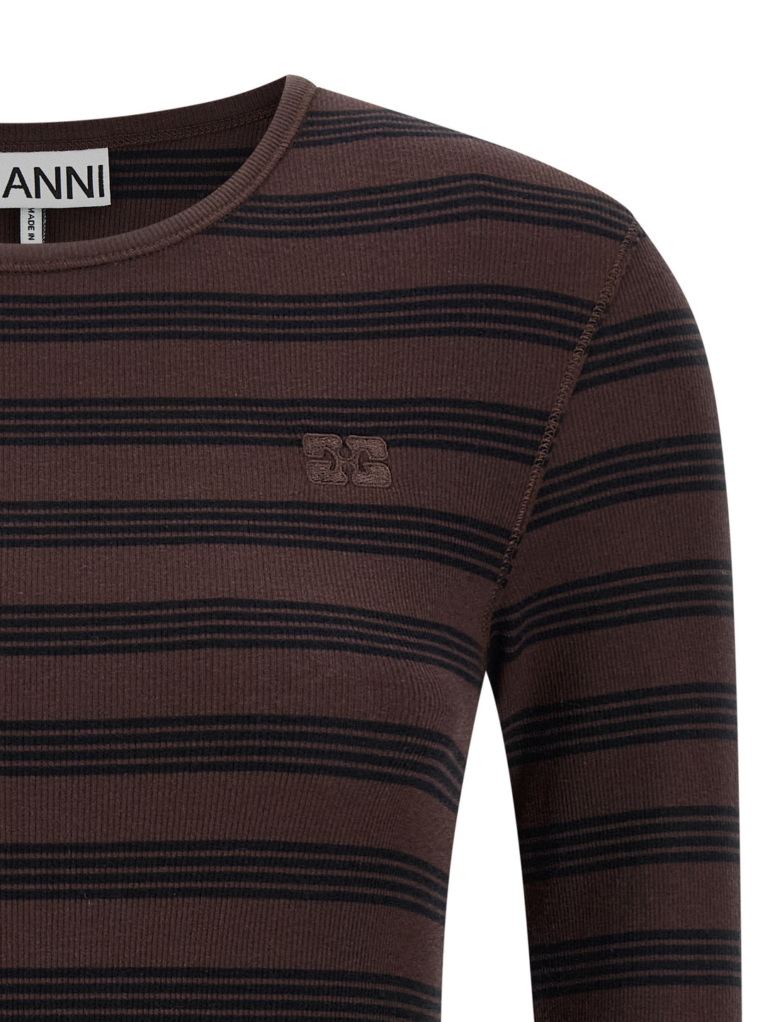 Ganni Striped Sweater T-shirt - Multicolor | 9e144a890ac06d8e30479130d3afe023a26ca1b2