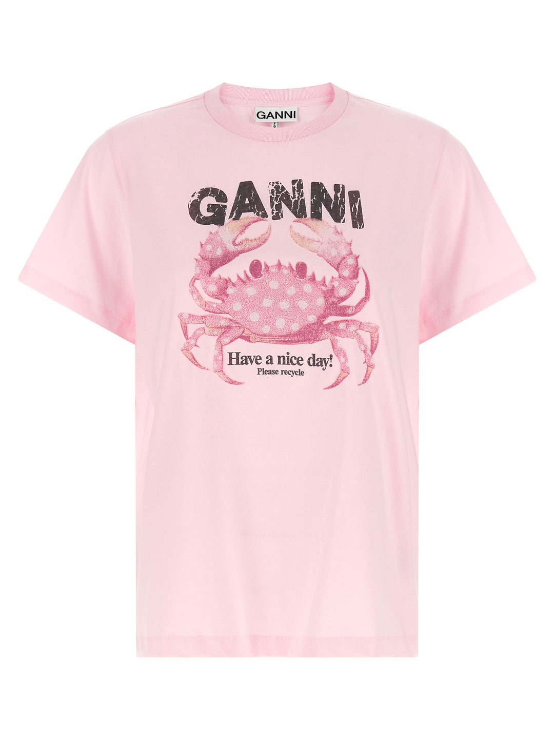 Ganni Crab T-shirt - Pink | 0e1d85d1276331c6d767983fbd597815f951cf03