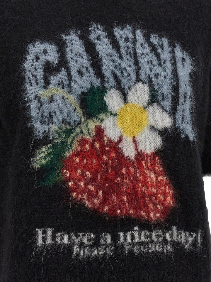 Ganni Strawberry Sweaters and Cardigans - Black | 0559ce7efabb5eb035d1c868bd36142f3d6aebb2