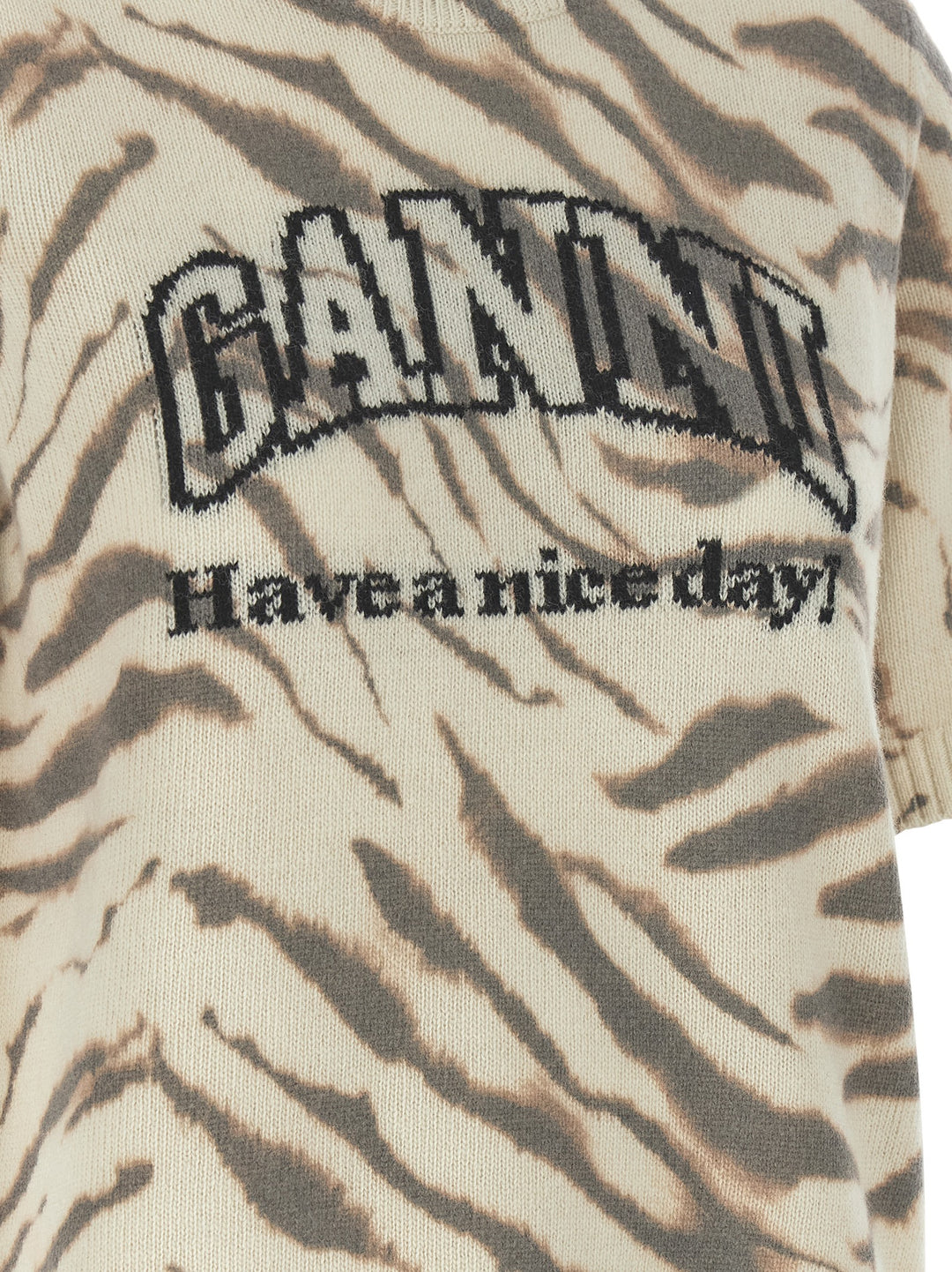 Ganni Logo Intarsia Sweater Sweaters and Cardigans - Multicolor | c48c6a456aa6e91c75b1768a51a2b92943fea715