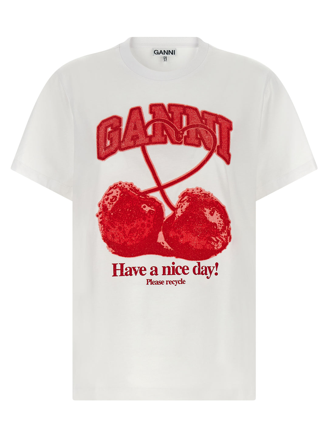 Ganni Cherry T-shirt - Red | 31ef786b5d924806ecdff153200f9e747709c6eb