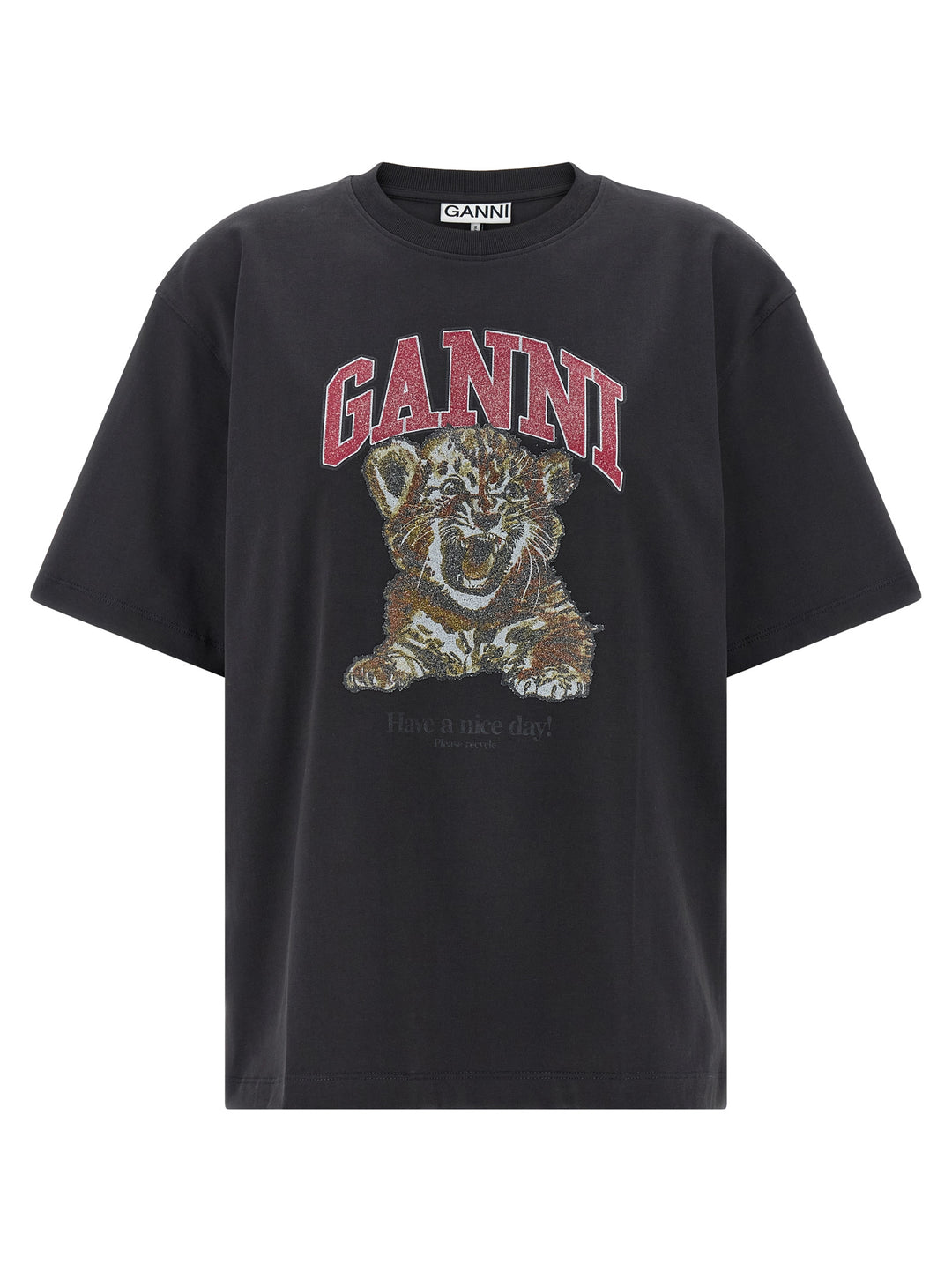 Ganni Tiger T-shirt - Black | 7d4919f02e459ac80234ff418a7973257dfa6c1a