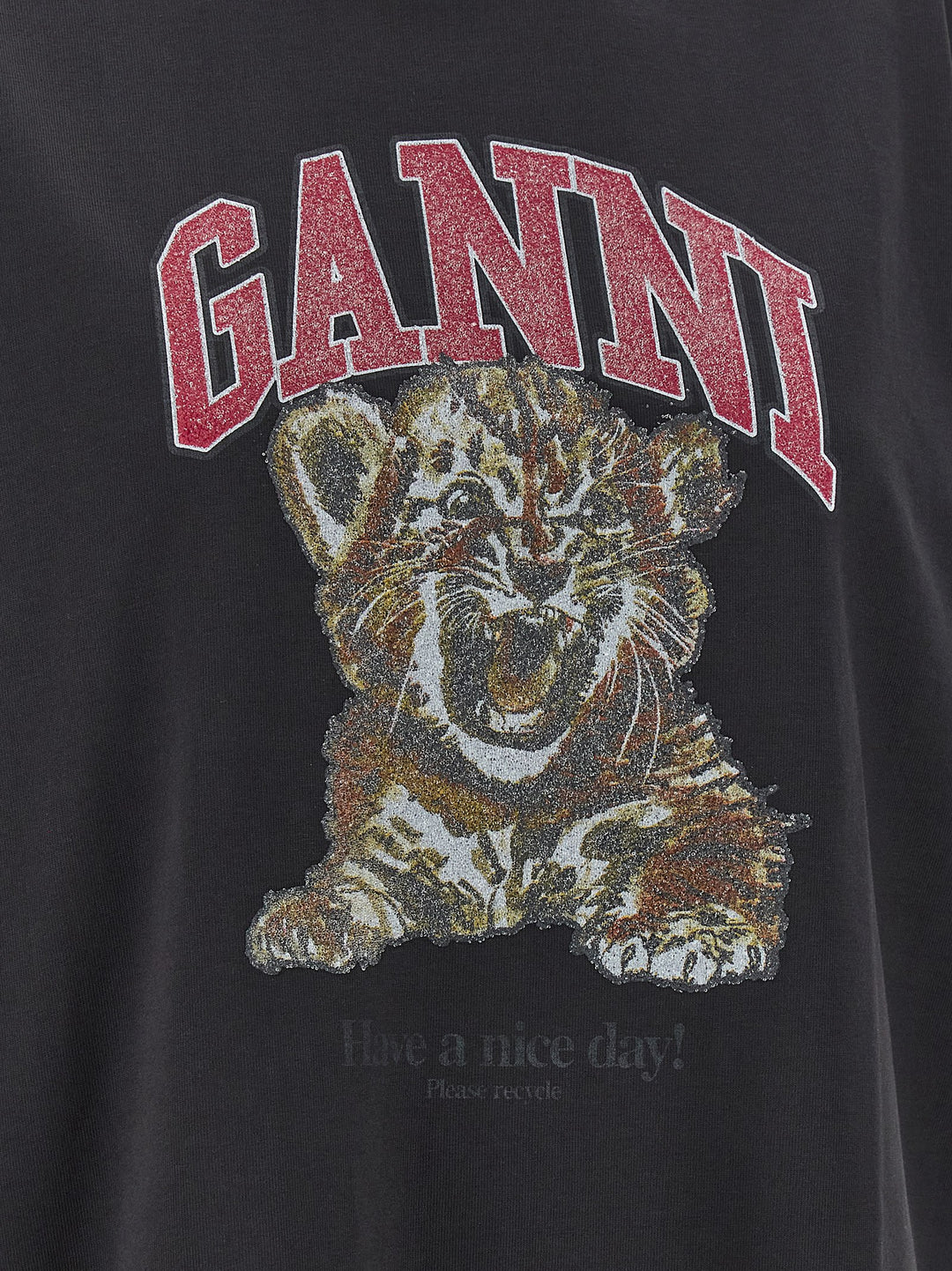 Ganni Tiger T-shirt - Black | b5850034c8d1345e2da4be837d82d81db5145b08