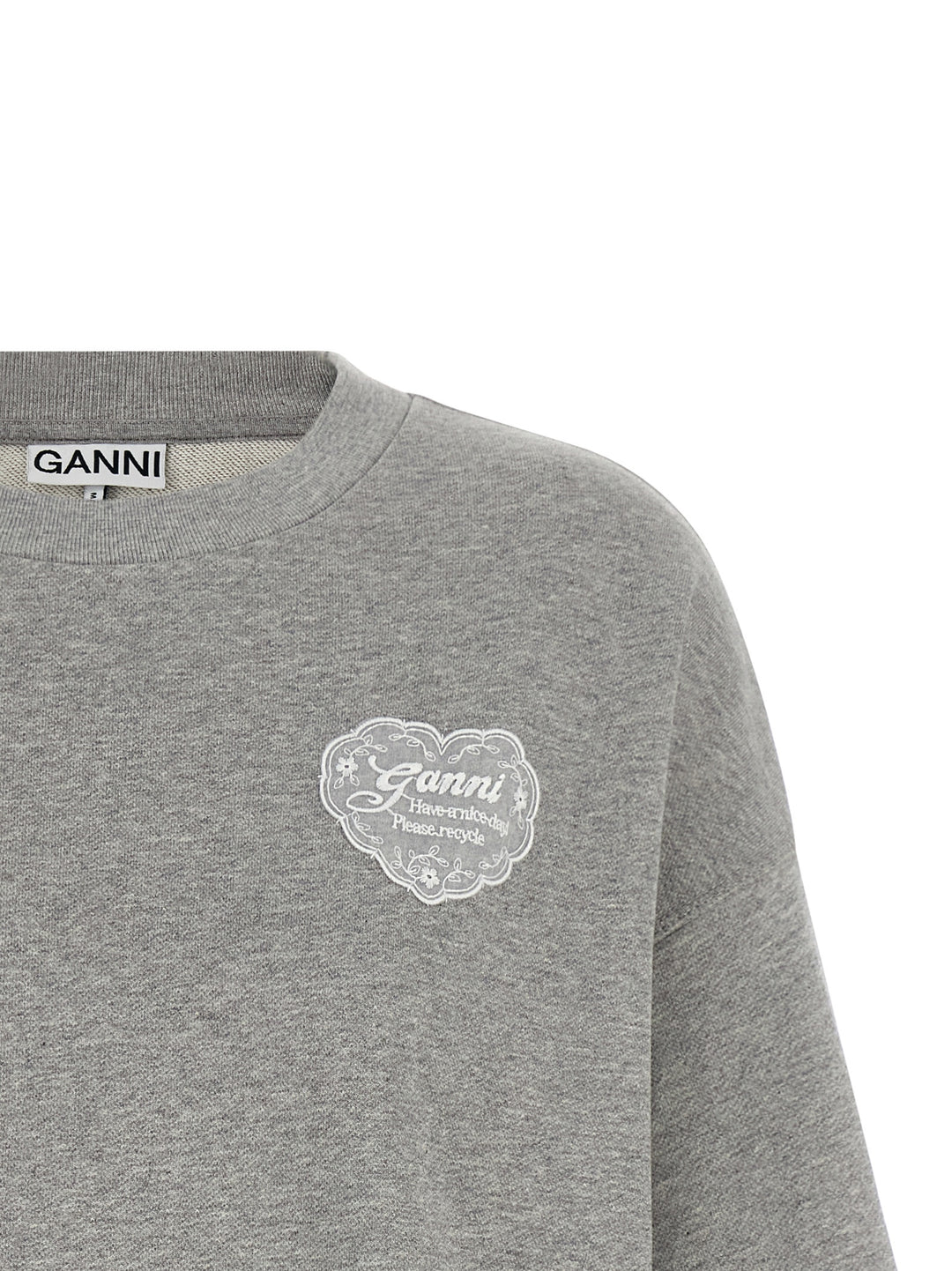 Ganni Isoli Sweatshirt - Gray | c07bc7de54b5eeafb44402230d2f3f102340c030