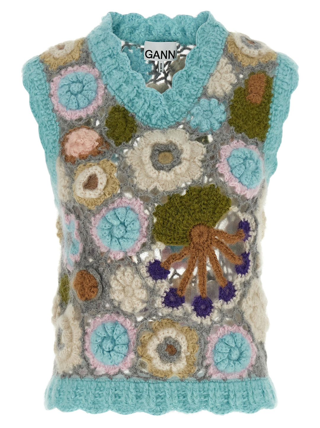 Ganni Dreamy Floral Gilet - Multicolor | 66d653274f9c5aea29c68dfeeb8d2e3a33cea9b4