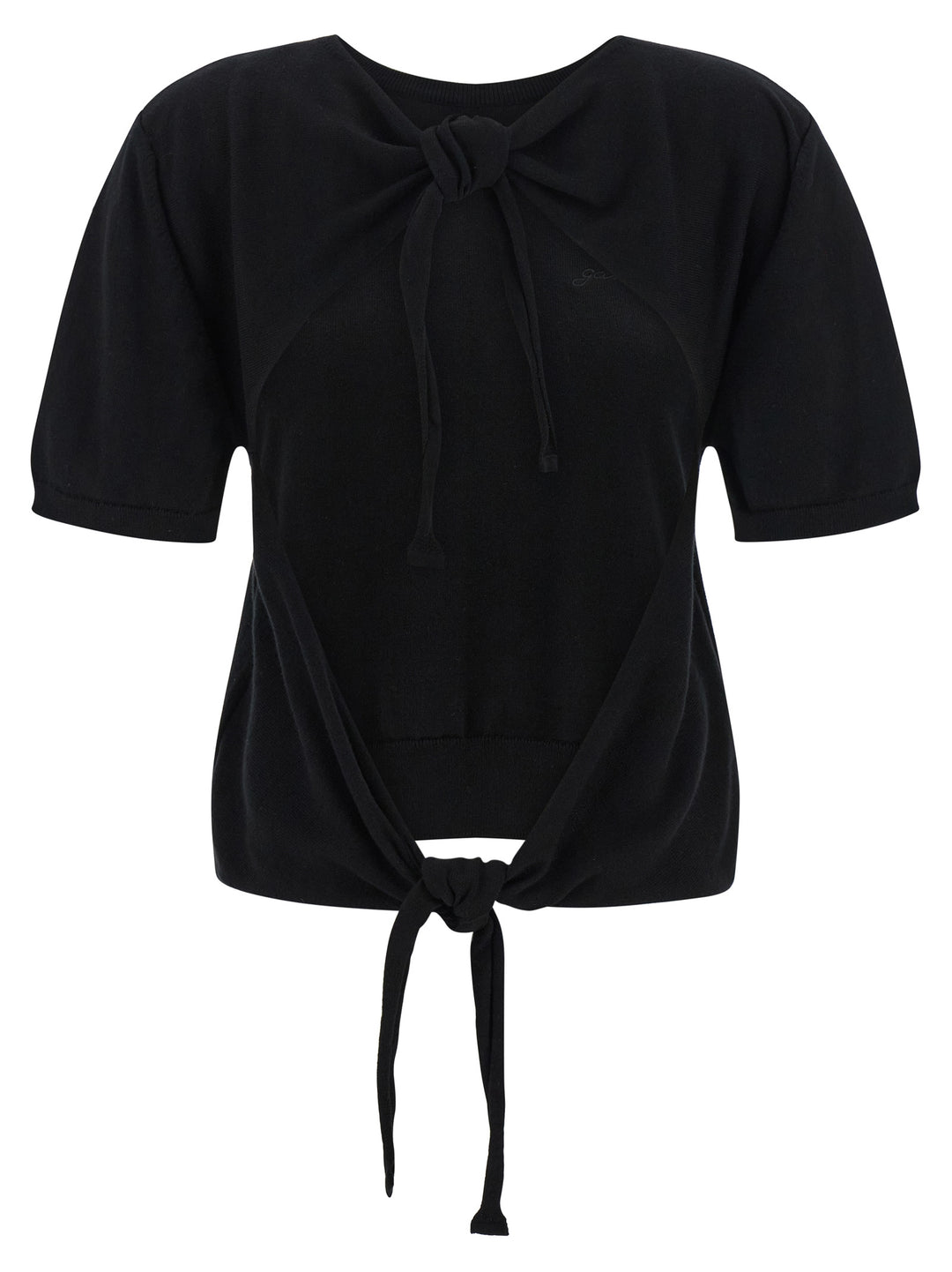 Ganni Bare Back Sweater Sweaters and Cardigans - Black | 4160b4b036c4e5643990b9150e72edb98d19052d