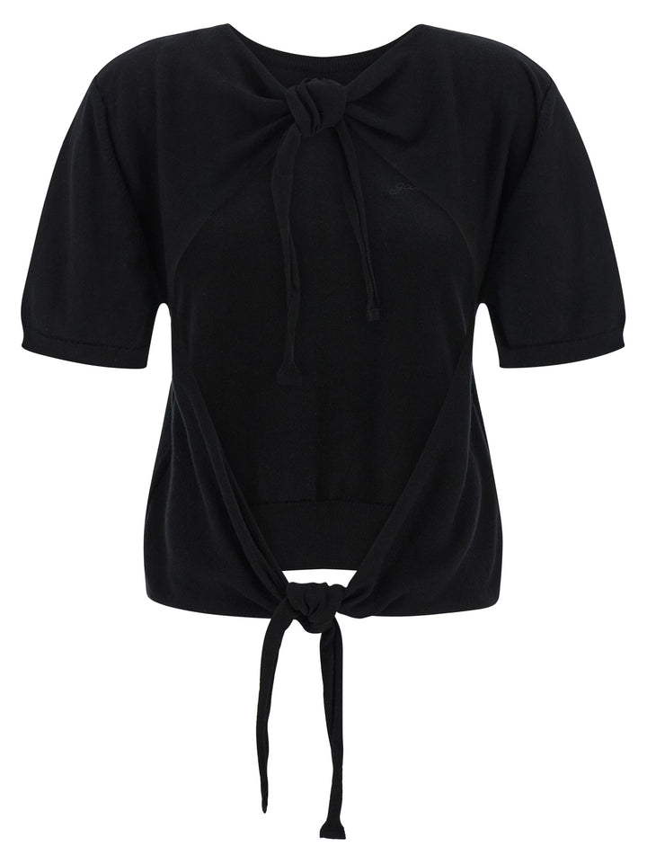 Ganni Bare Back Sweater Sweaters and Cardigans - Black | 4160b4b036c4e5643990b9150e72edb98d19052d