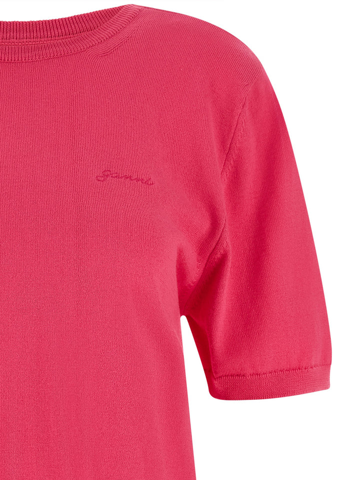 Ganni Bare Back Sweater Sweaters and Cardigans - Fuchsia | 438f227c53c43d9483e06f048ed332169a6fc7a7