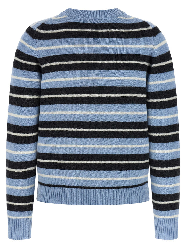 Ganni Graphic Wool Sweaters and Cardigans - Light Blue | a01c2d4bcc5e7ba0b83995eab6b6dbaa6cc7b1e2