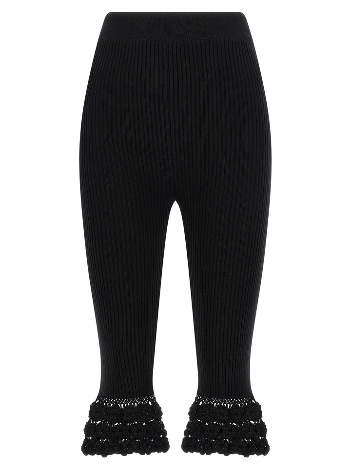 Ganni Cotton Crochet Pants - Black | d66987a3ba85757ad2693846a1415f69248dfabf