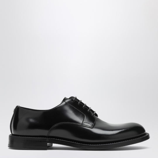 Black Leather Derby Shoes