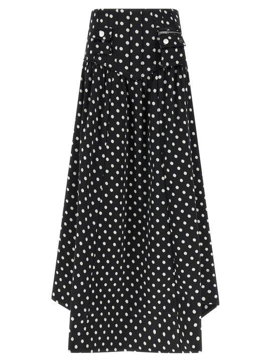 Polka Dots Skirts Black