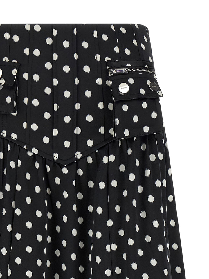 Ganni Polka Dots Skirts - Black | 65a3a803c1d2eb7bc6b5f1d9f9a97e2838b8c98e